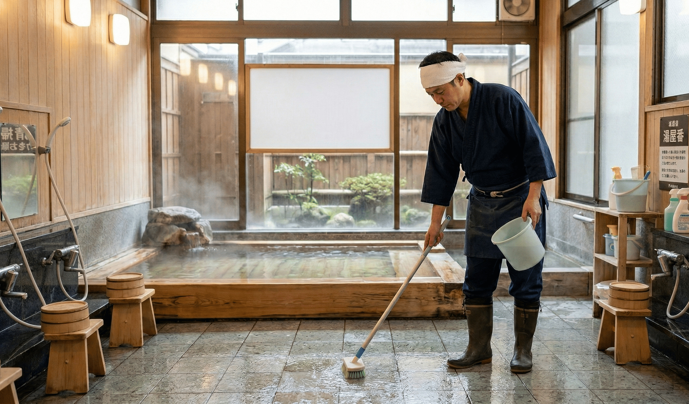 城崎旅館「浴場清掃・総合案内スタッフ」募集